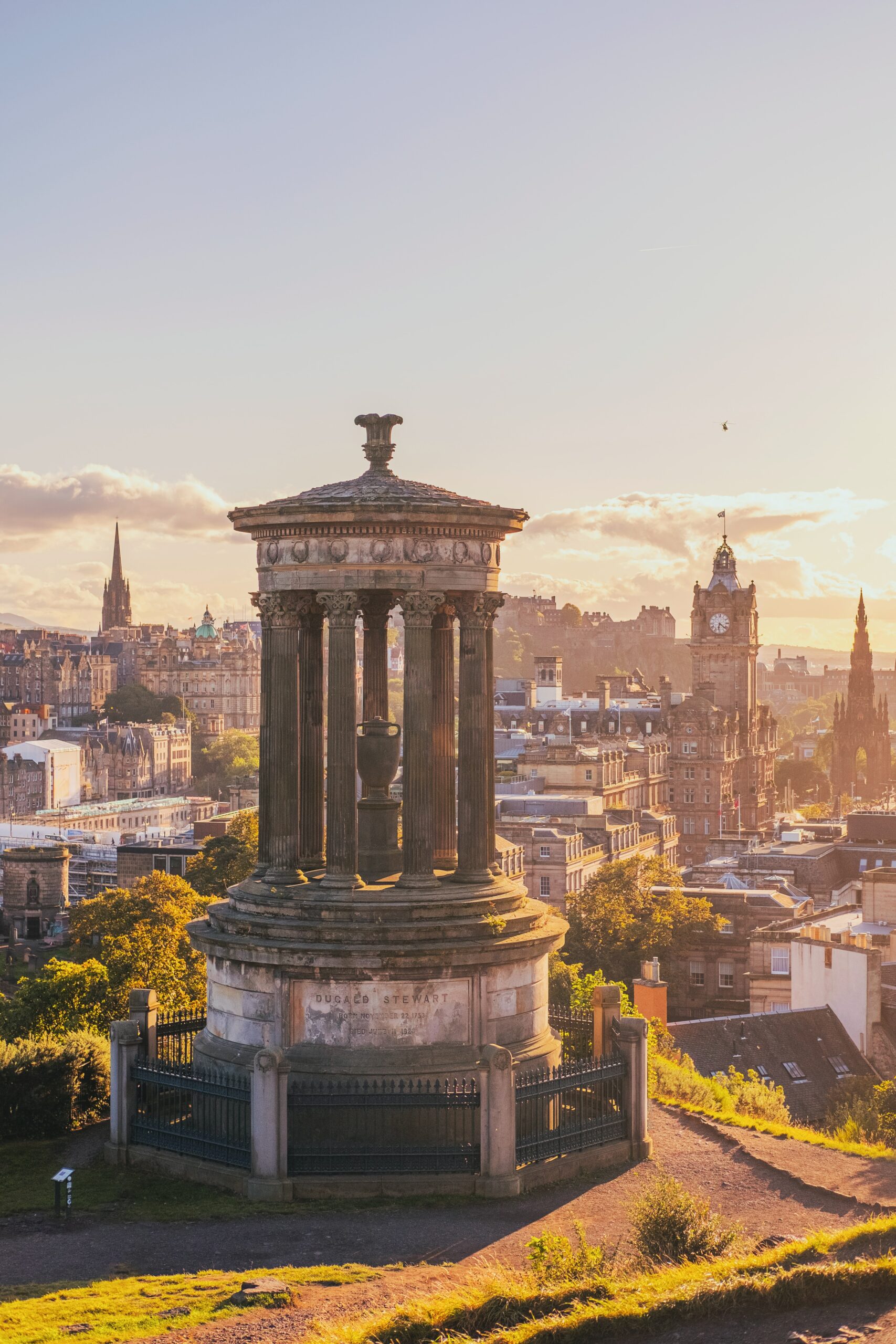 A View of Edinburgh Building Skyline on Bright Day