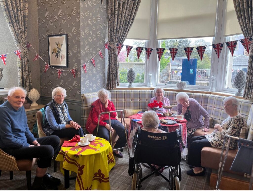 Residents Socialising For The King's Jubilee