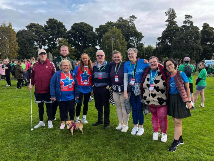 Team Trinity House at the start of the Kilt Walk in Edinburgh