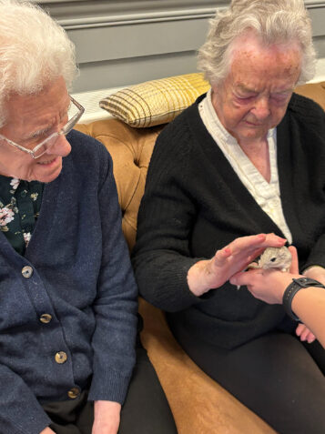 Celebrating World Animal Day at Trinity House with Zoo Lab's animals, and how interaction with animals benefits our residents.